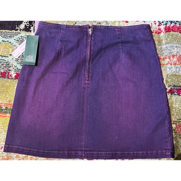 Wild fable Stretch Denim Purple Notch Jean Skirt Women's Size 6 NWT - Picture 3 of 3